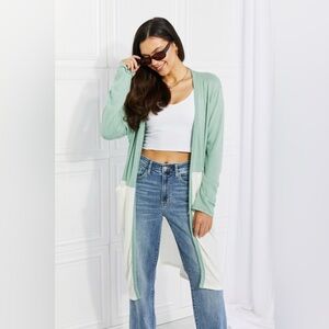 Culture Code Until You Came Color Block Duster Cardigan